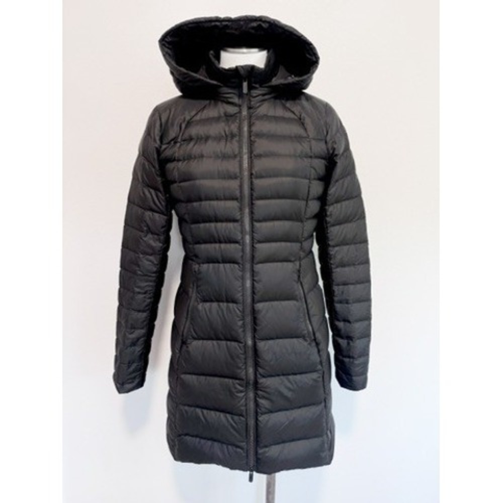 Lululemon Brave The Cold Jacket Black Hooded Down Puffer Parka W4IEIS Size 6